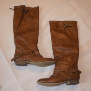 Brown tall boots